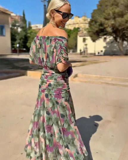 Women's Cocktail Off Shoulder Draped Maxi Dress - product image 13