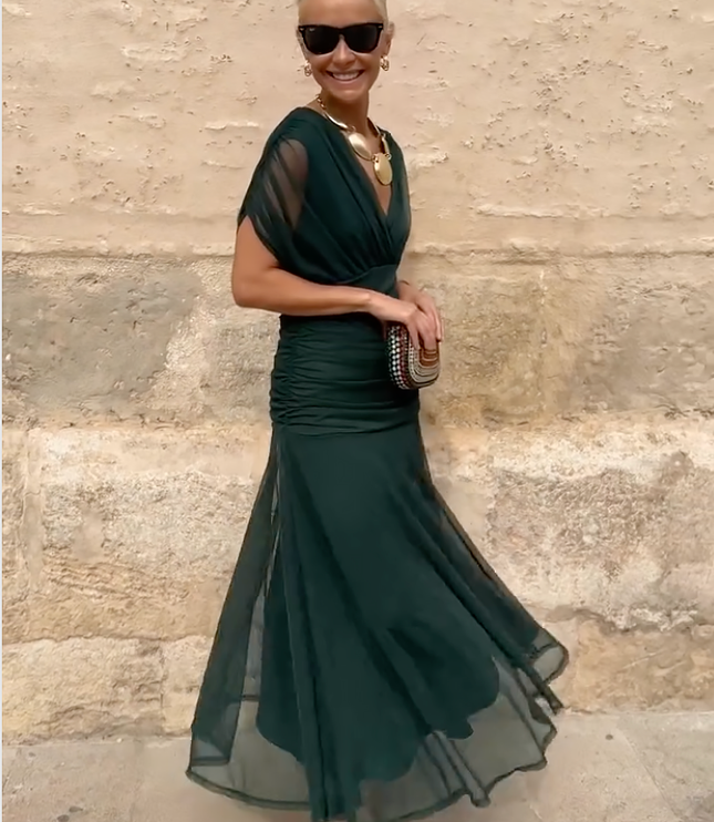 Women's Cocktail Off Shoulder Draped Maxi Dress - product image 6