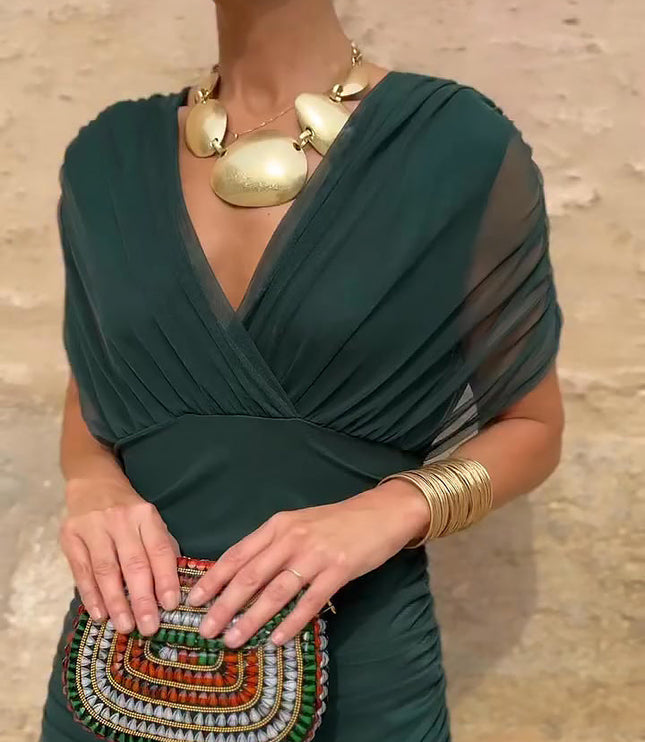 Women's Cocktail Off Shoulder Draped Maxi Dress - product image 7