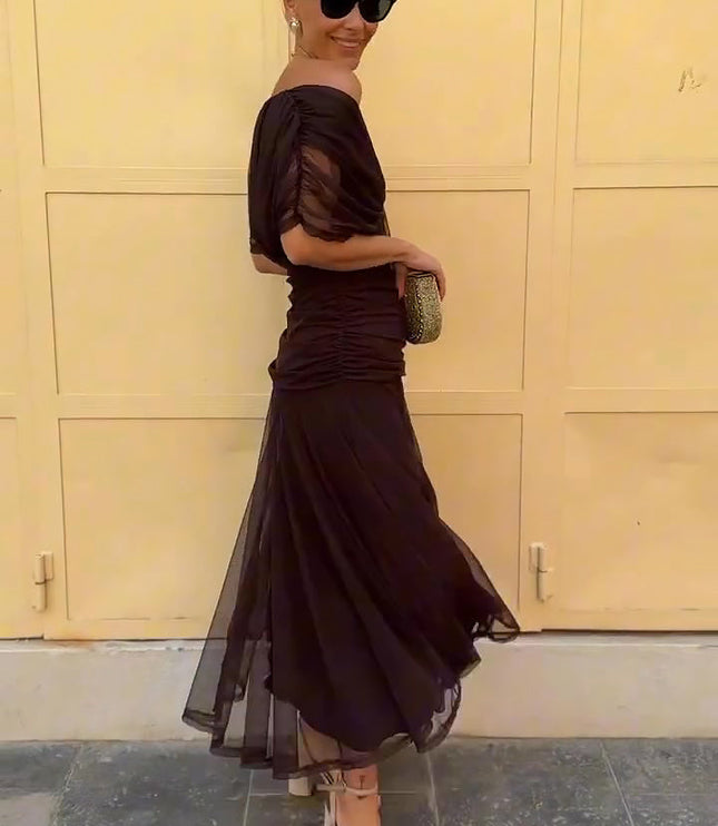 Women's Cocktail Off Shoulder Draped Maxi Dress - product image 9