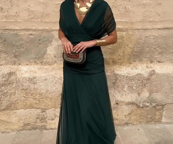 Women's Cocktail Off Shoulder Draped Maxi Dress Lavirel Women's Cocktail Off Shoulder Draped Maxi Dress Lavirel