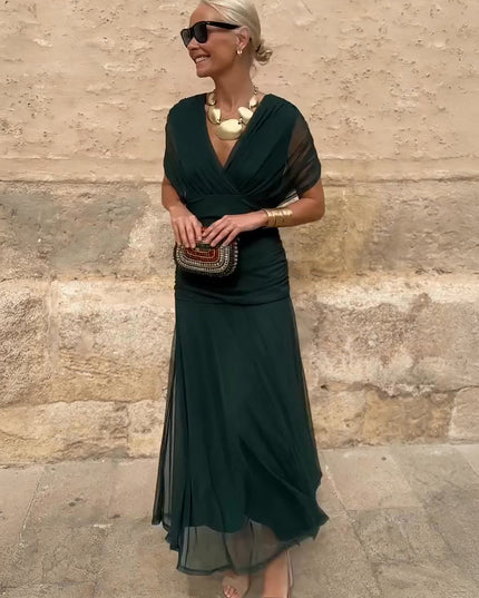 Women's Cocktail Off Shoulder Draped Maxi Dress - product image 1
