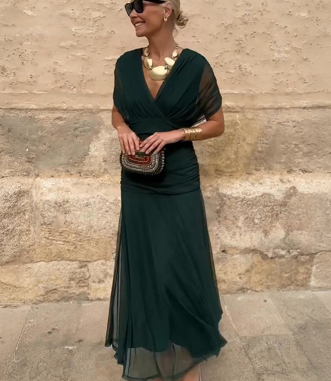 Women's Cocktail Off Shoulder Draped Maxi Dress - product image 1