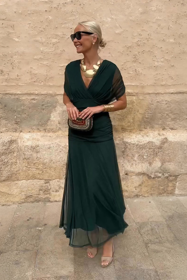 Women's Cocktail Off Shoulder Draped Maxi Dress - product image 1