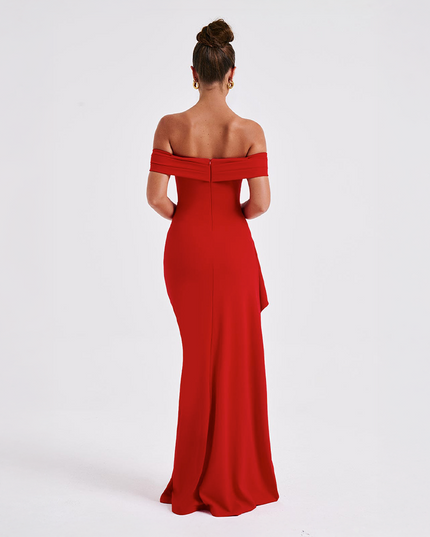 Vestido maxi bodycon cóctel para mujer con fruncido y diseño esculpido