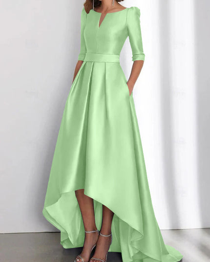 Women's Wedding Guest Asymmetrical Satin Maxi Dress - product image 12