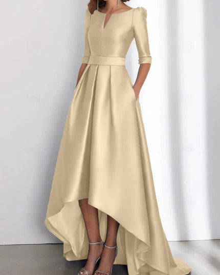 Women's Wedding Guest Asymmetrical Satin Maxi Dress - product image 13