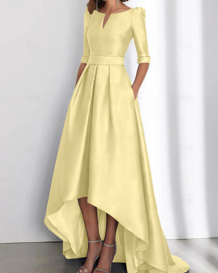 Women's Wedding Guest Asymmetrical Satin Maxi Dress - product image 18