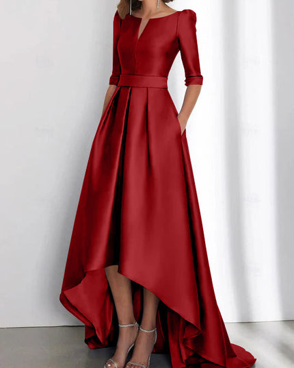 Women's Wedding Guest Asymmetrical Satin Maxi Dress - product image 20