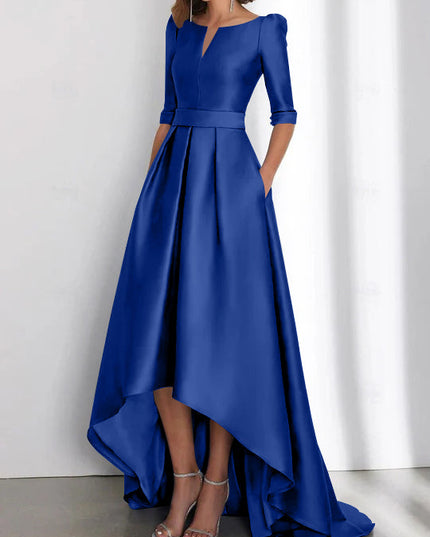 Women's Wedding Guest Asymmetrical Satin Maxi Dress - product image 21