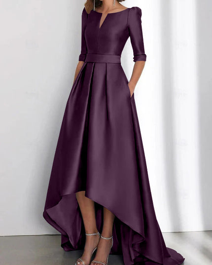 Women's Wedding Guest Asymmetrical Satin Maxi Dress - product image 28