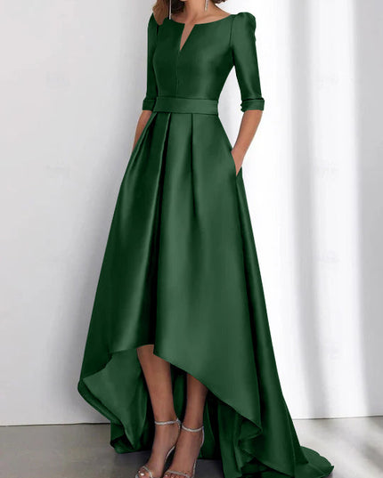 Women's Wedding Guest Asymmetrical Satin Maxi Dress - product image 29