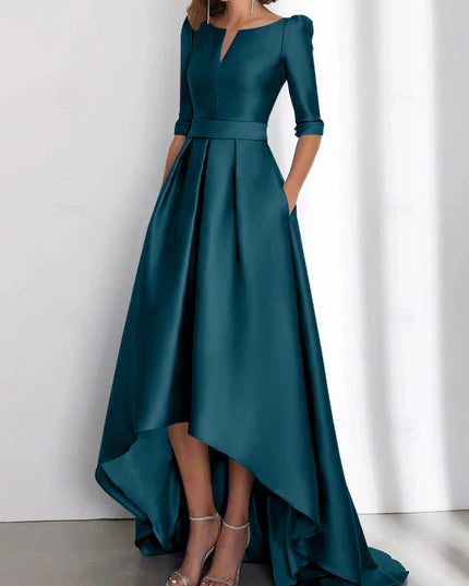 Women's Wedding Guest Asymmetrical Satin Maxi Dress - product image 30