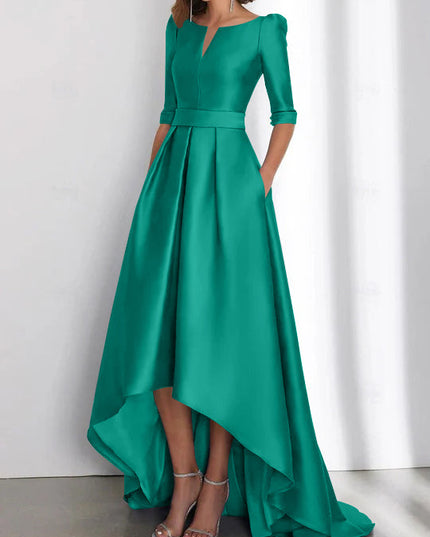 Women's Wedding Guest Asymmetrical Satin Maxi Dress - product image 32
