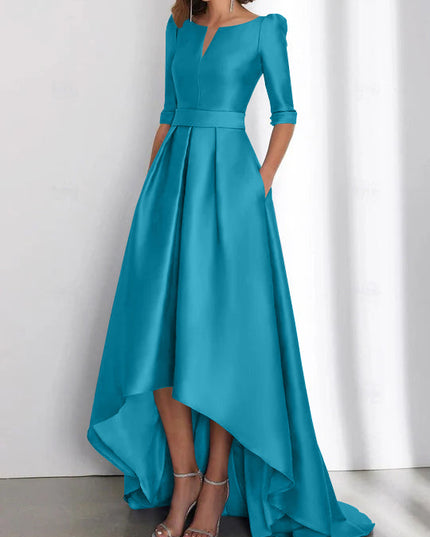 Women's Wedding Guest Asymmetrical Satin Maxi Dress - product image 39