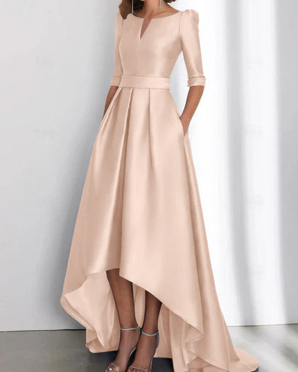 Women's Wedding Guest Asymmetrical Satin Maxi Dress - product image 43