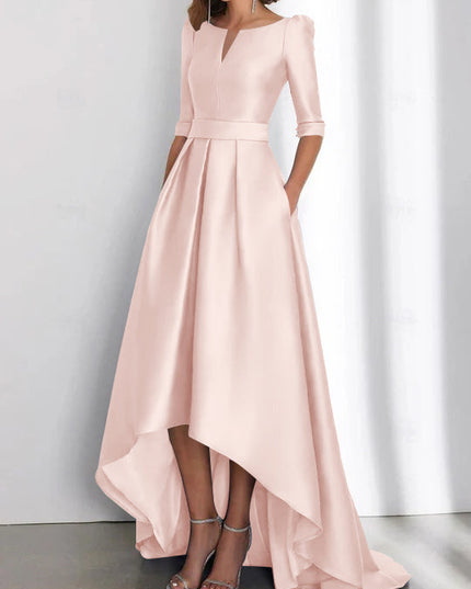 Women's Wedding Guest Asymmetrical Satin Maxi Dress - product image 44