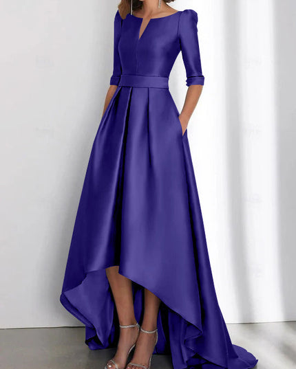 Women's Wedding Guest Asymmetrical Satin Maxi Dress - product image 48