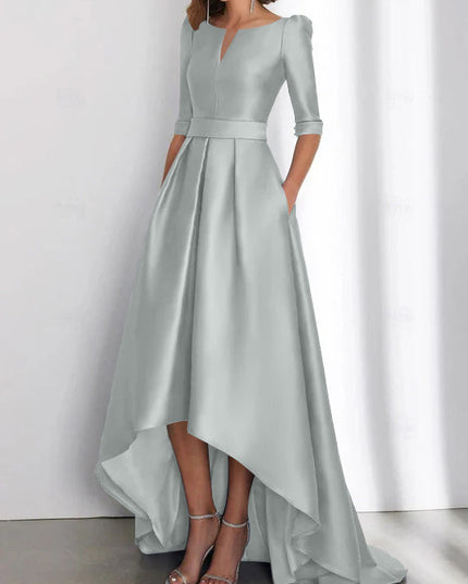 Women's Wedding Guest Asymmetrical Satin Maxi Dress - product image 51
