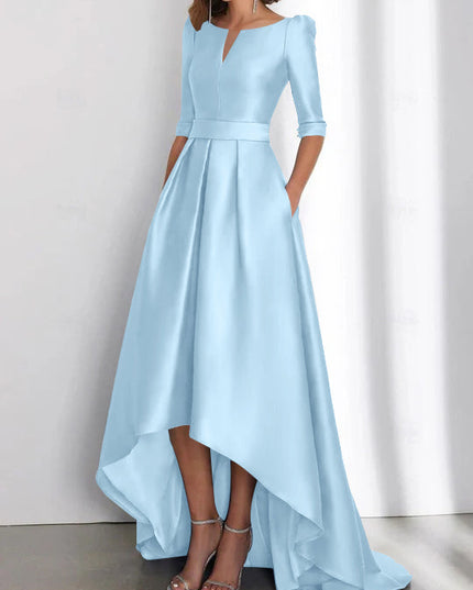 Women's Wedding Guest Asymmetrical Satin Maxi Dress - product image 52
