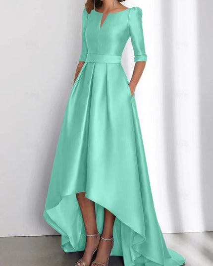 Women's Wedding Guest Asymmetrical Satin Maxi Dress - product image 53