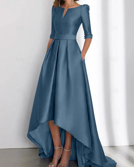 Women's Wedding Guest Asymmetrical Satin Maxi Dress - product image 54