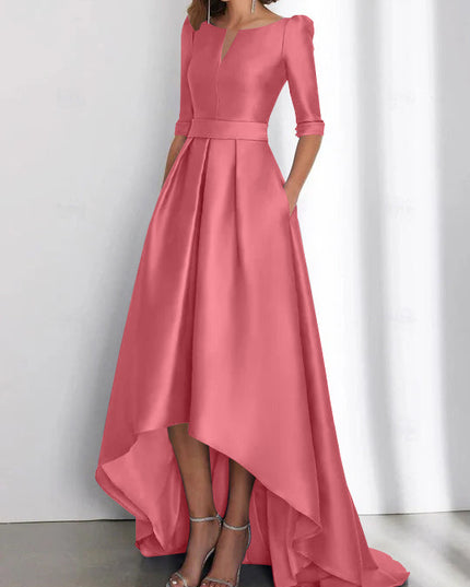 Women's Wedding Guest Asymmetrical Satin Maxi Dress - product image 57