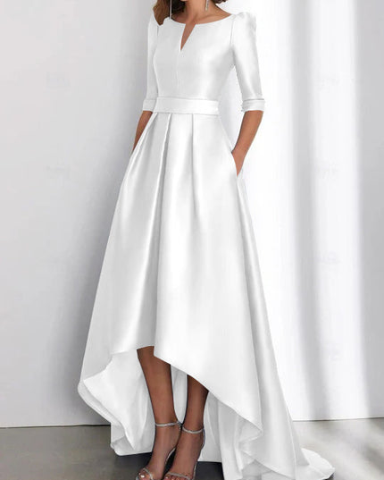 Women's Wedding Guest Asymmetrical Satin Maxi Dress - product image 58