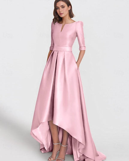 Women's Wedding Guest Asymmetrical Satin Maxi Dress - product image 6