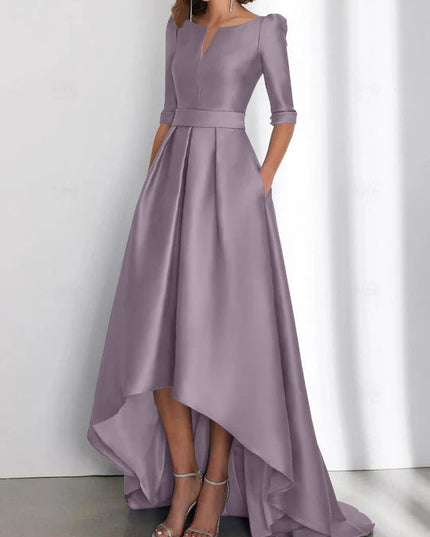 Women's Wedding Guest Asymmetrical Satin Maxi Dress - product image 60