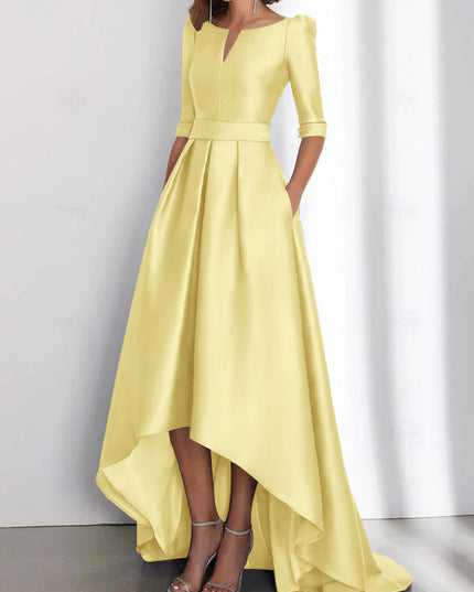 Women's Wedding Guest Asymmetrical Satin Maxi Dress - product image 61