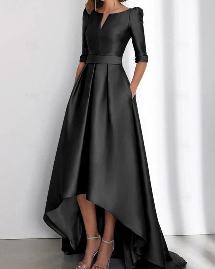 Women's Wedding Guest Asymmetrical Satin Maxi Dress - product image 7