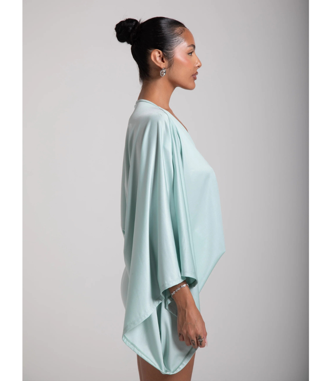 Vestido mini ajustado de cóctel con escote en V y fruncidos para mujer