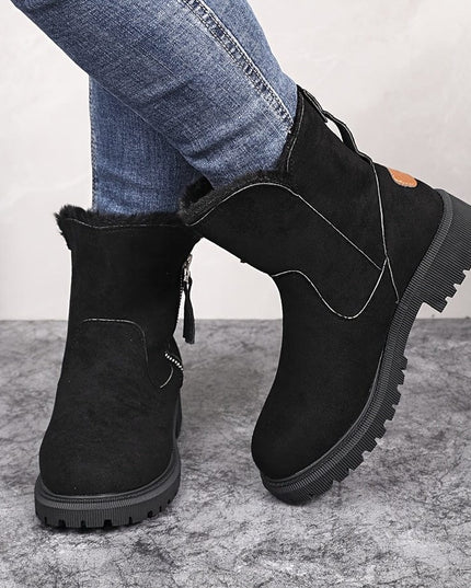 Sorcha | Women's Fur Lined Winter Ankle Boots - Camel - Image 4