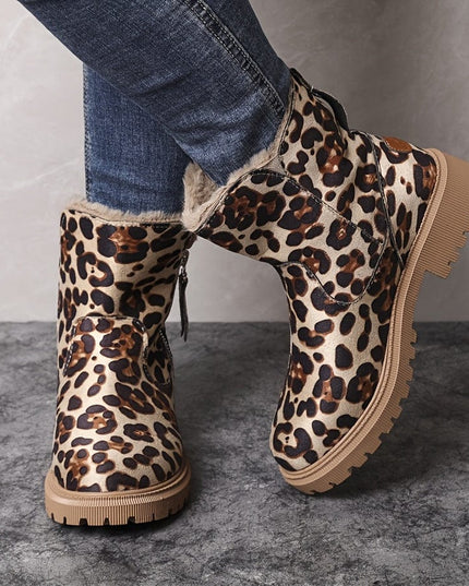 Sorcha | Women's Fur Lined Winter Ankle Boots - Camel - Image 8
