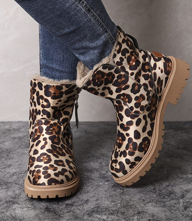 Sorcha | Women's Fur Lined Winter Ankle Boots - Camel - Image 8
