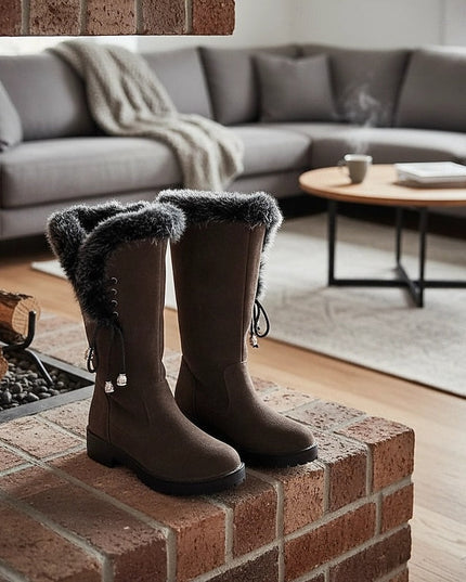 Meredith | Fur-Trimmed Knee-High Winter Boots