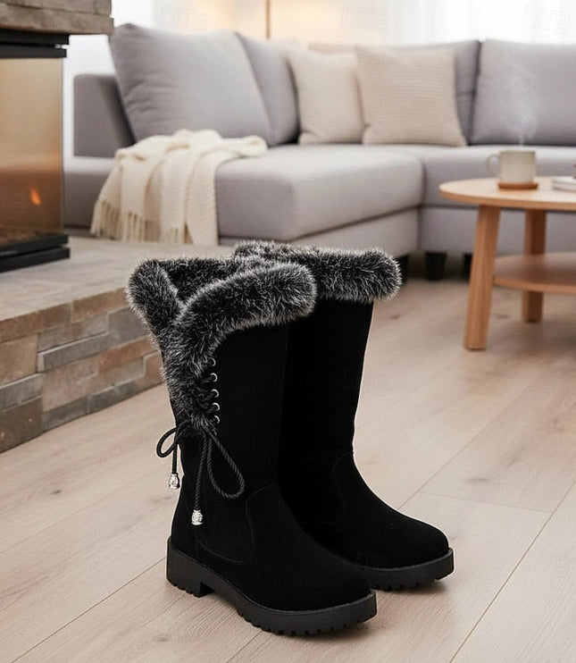Meredith | Fur-Trimmed Knee-High Winter Boots