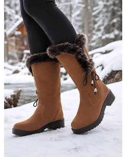 Meredith | Fur-Trimmed Knee-High Winter Boots