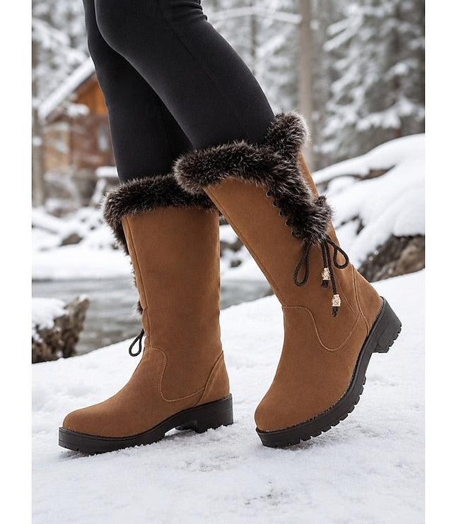 Meredith | Fur-Trimmed Knee-High Winter Boots