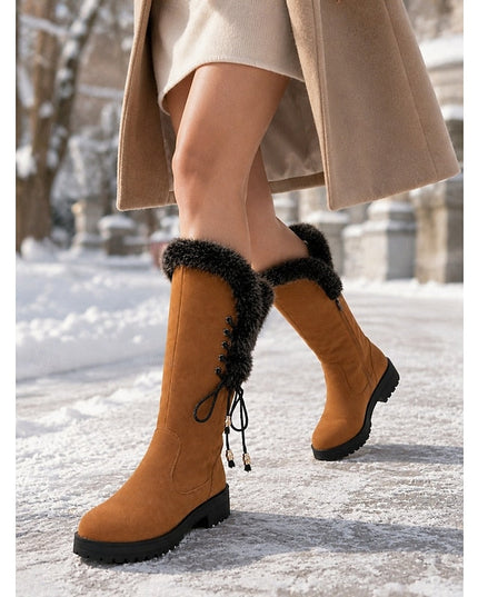 Meredith | Fur-Trimmed Knee-High Winter Boots
