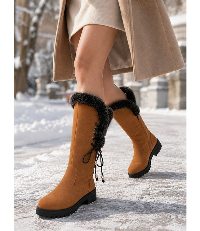 Meredith | Fur-Trimmed Knee-High Winter Boots