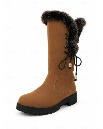 Meredith | Fur-Trimmed Knee-High Winter Boots