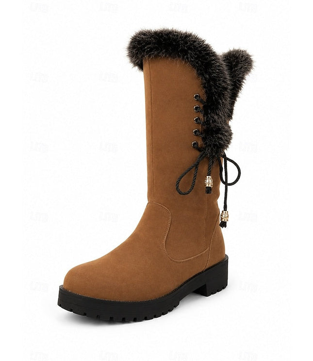 Meredith | Fur-Trimmed Knee-High Winter Boots