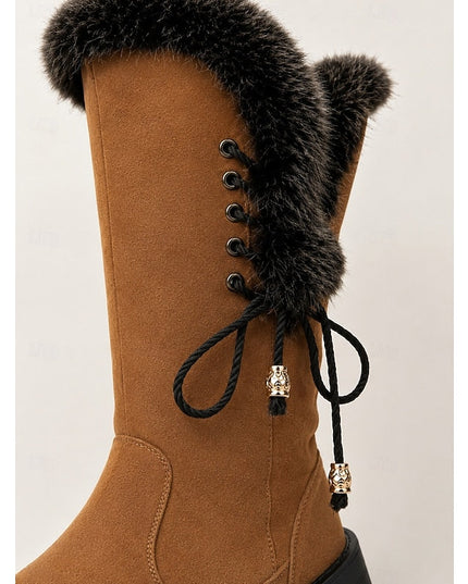 Meredith | Fur-Trimmed Knee-High Winter Boots