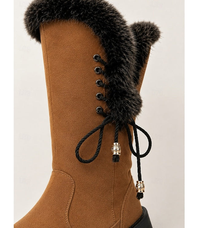 Meredith | Fur-Trimmed Knee-High Winter Boots