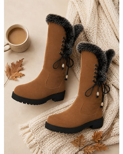 Meredith | Fur-Trimmed Knee-High Winter Boots