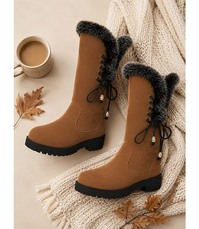 Meredith | Fur-Trimmed Knee-High Winter Boots