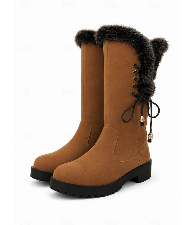 Meredith | Fur-Trimmed Knee-High Winter Boots