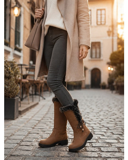 Meredith | Fur-Trimmed Knee-High Winter Boots
